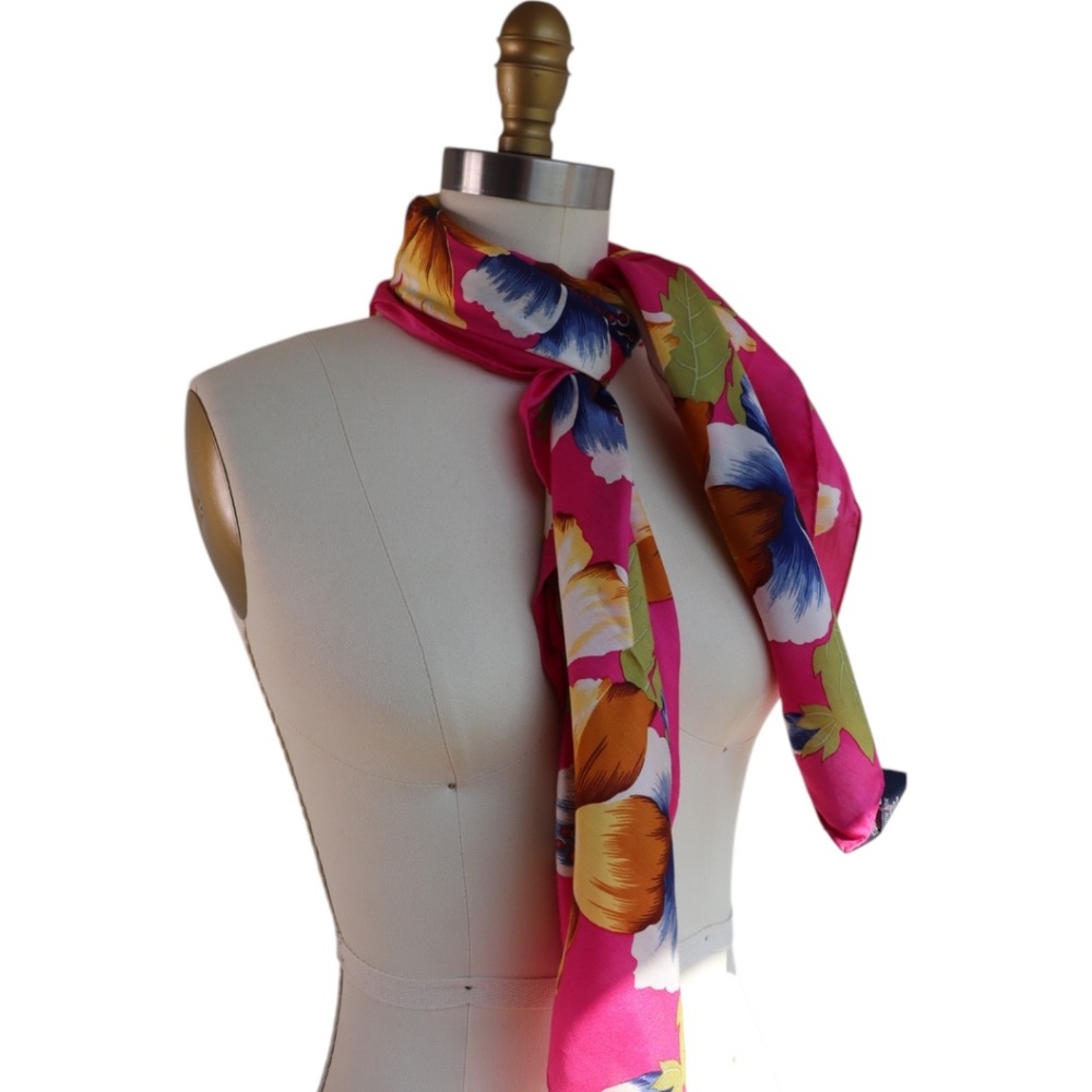 Polo Ralph Lauren Silk Floral Scarf Made in Japan